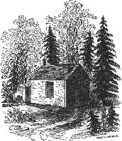 Henry Walden cabin by sopia thoreau.gif - 11kB