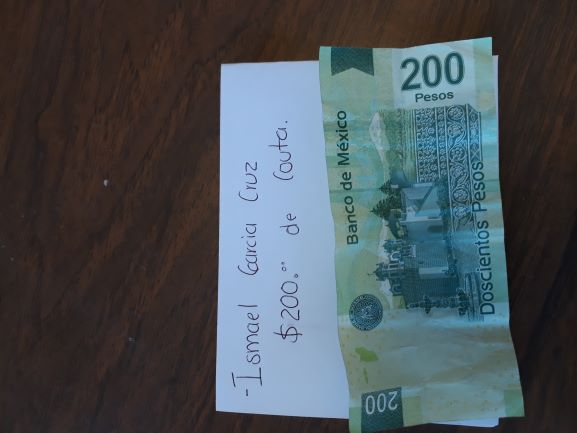 Tidiana 200 pesos kindergarten fees.jpg - 30kB