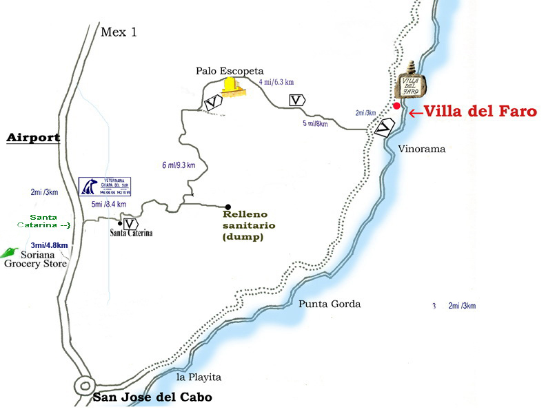 Map from Airport  to Villa del Faro.jpg - 161kB