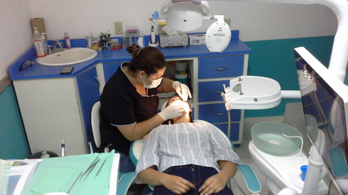 liz-in-dentist-chair.jpg - 149kB
